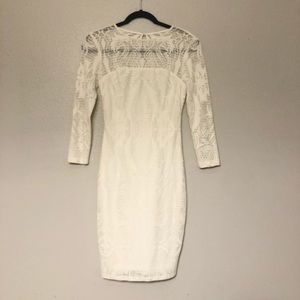 Cache White Bodycon Longsleeve Dress
Size 0